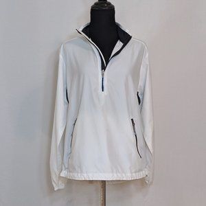 White Nike Wind Breaker Rain Jacket Pullover
